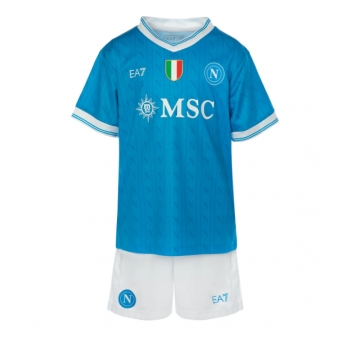 SSC Napoli Maglia Gara Casa Repliche 2025-26 Bambino Maniche Corte